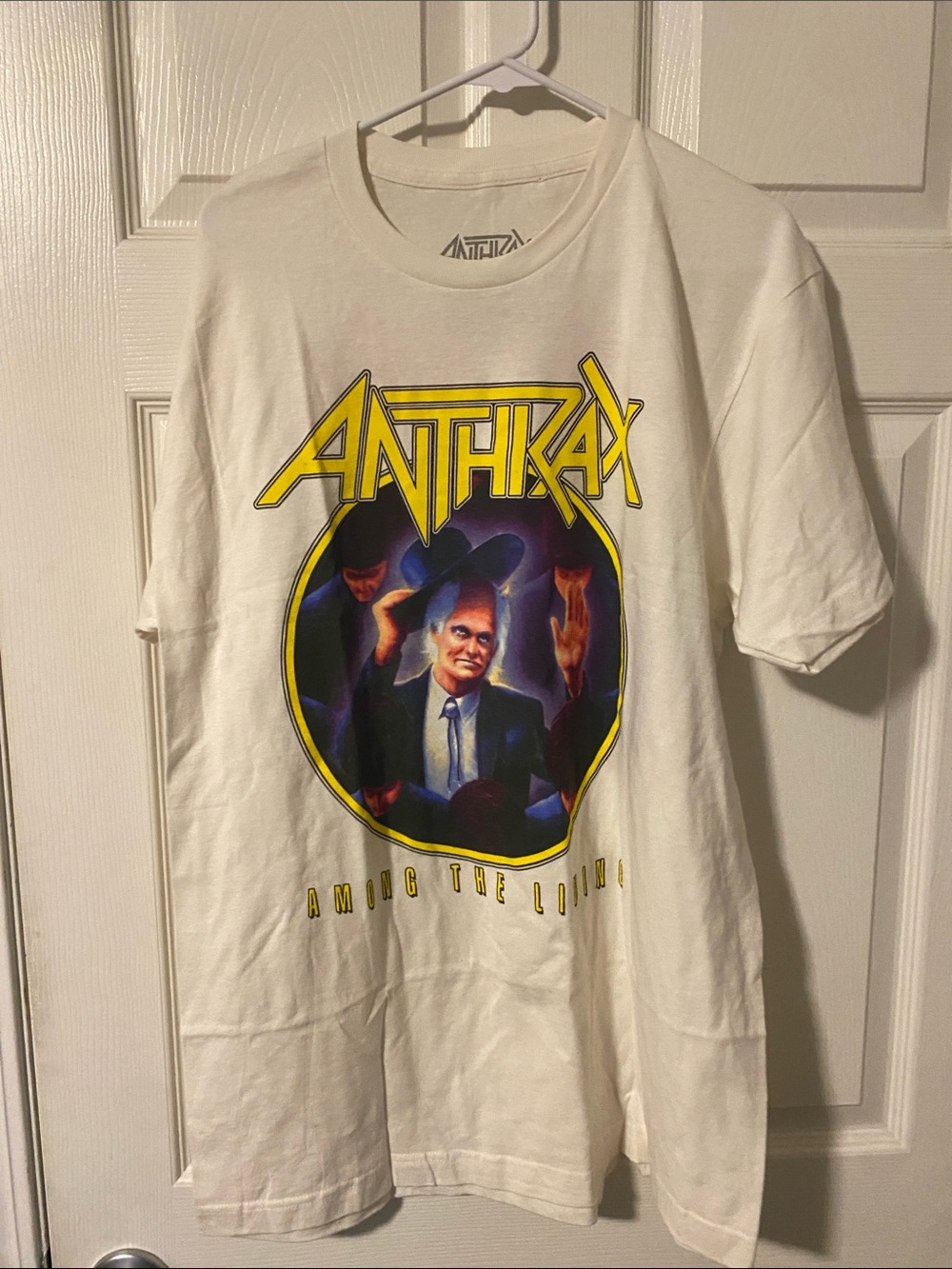 Anthrax 1987 among the living White Short-Sleeve Graphic Tee